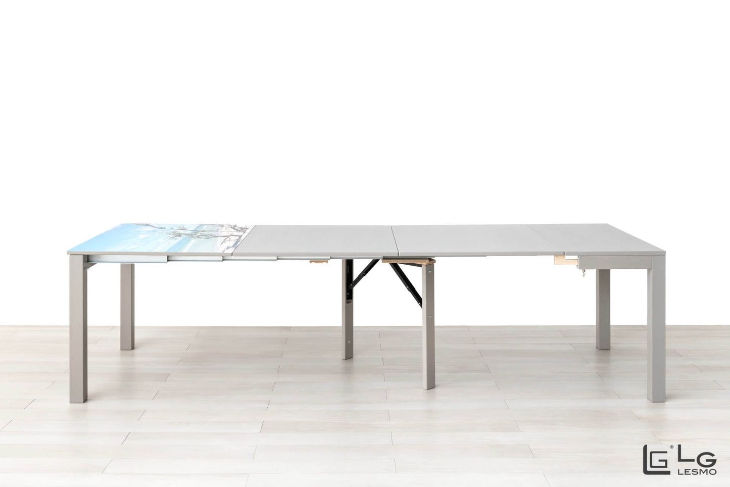 CONSOLLE ALLUNGABILE Finitura Rovere Tortora 300cm - 14 posti