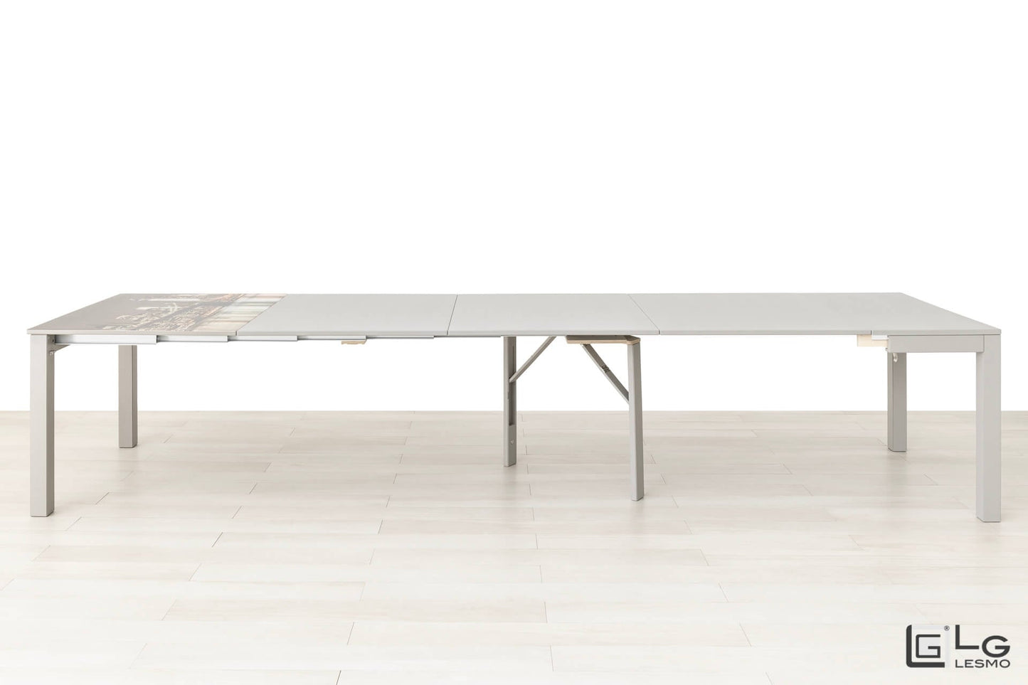 CONSOLLE ALLUNGABILE Finitura Rovere Tortora 383cm - 16 posti