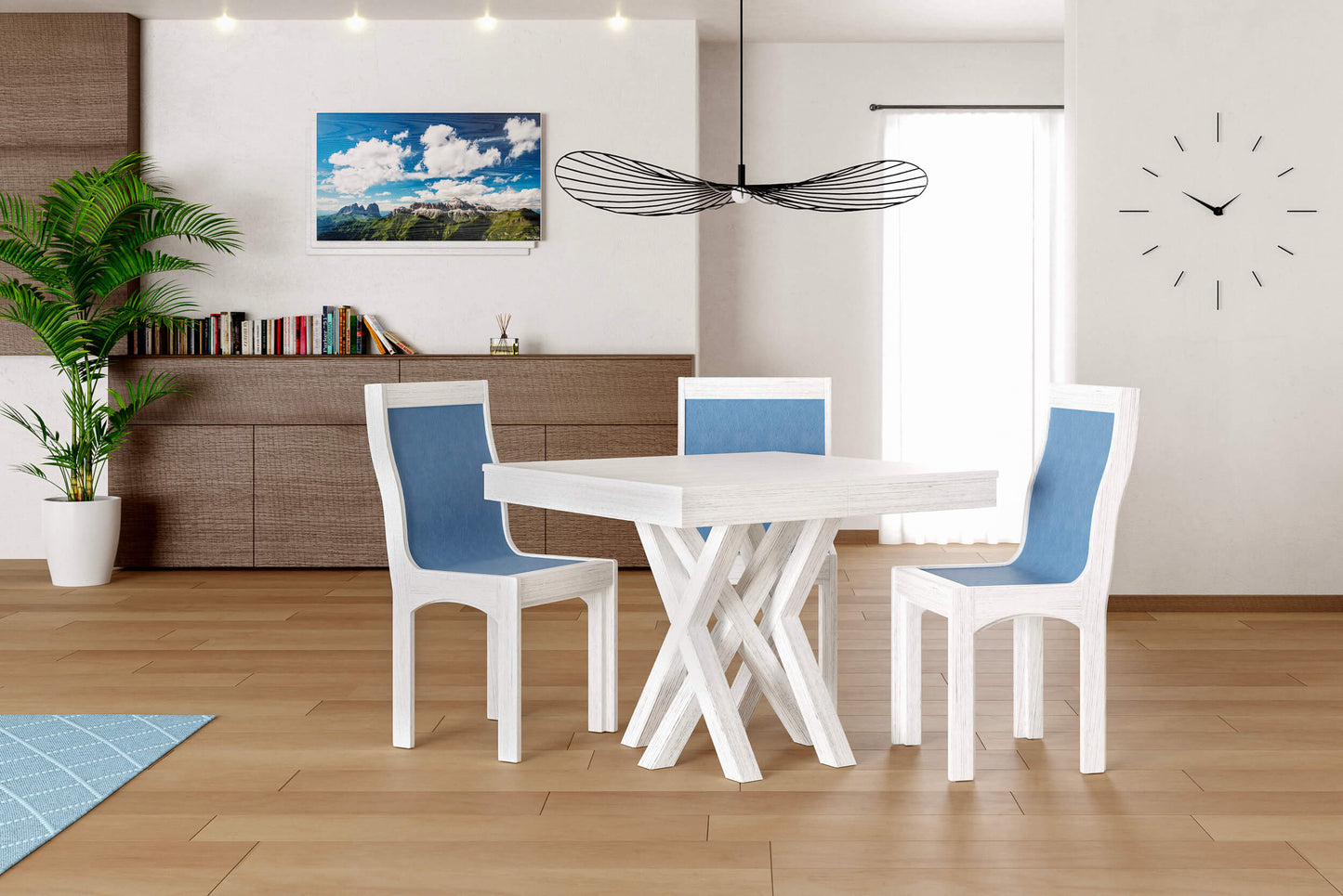 TAVOLO ALLUNGABILE DESIGN QUADRATO Legno - 12/14/16 posti
