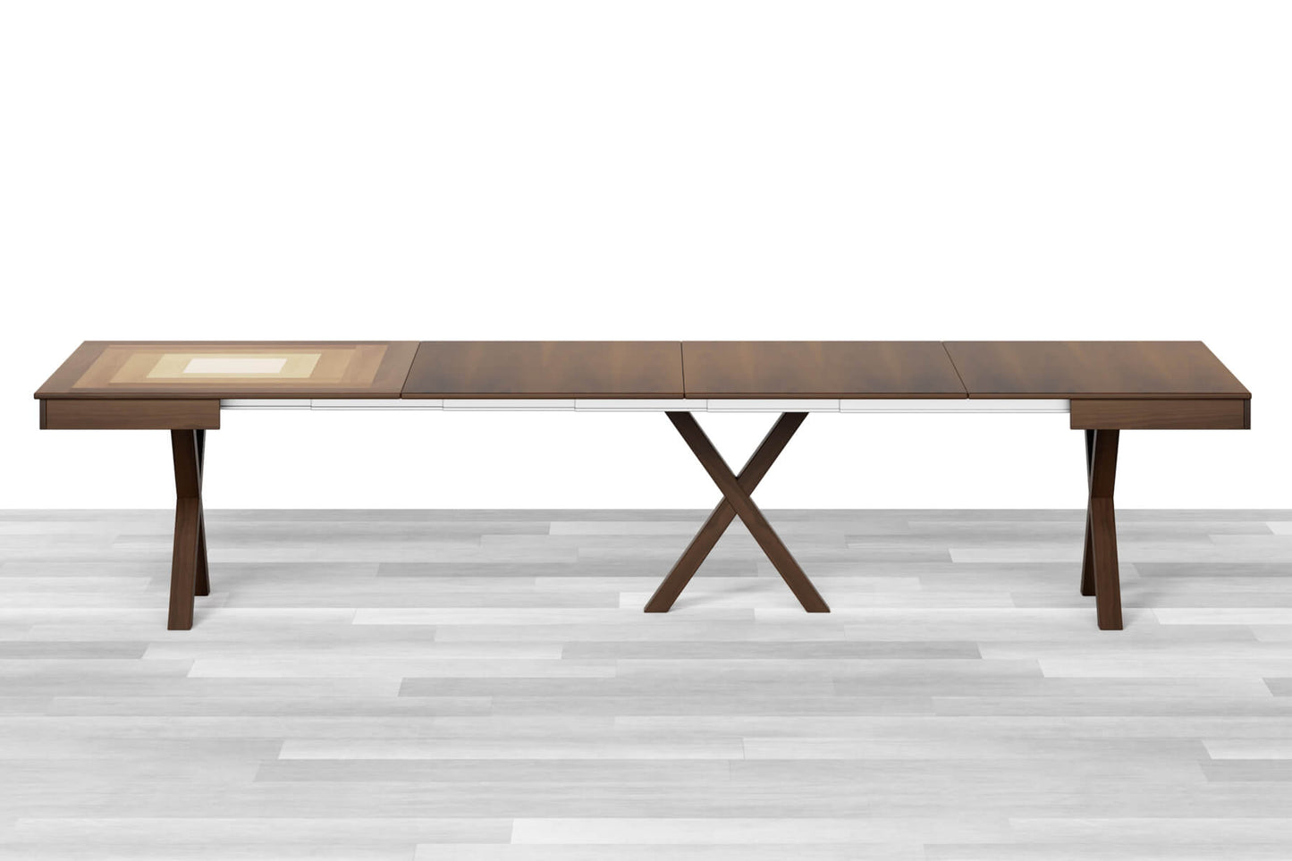 TAVOLO ALLUNGABILE DESIGN QUADRATO Top Intarsiato - 8/10 posti