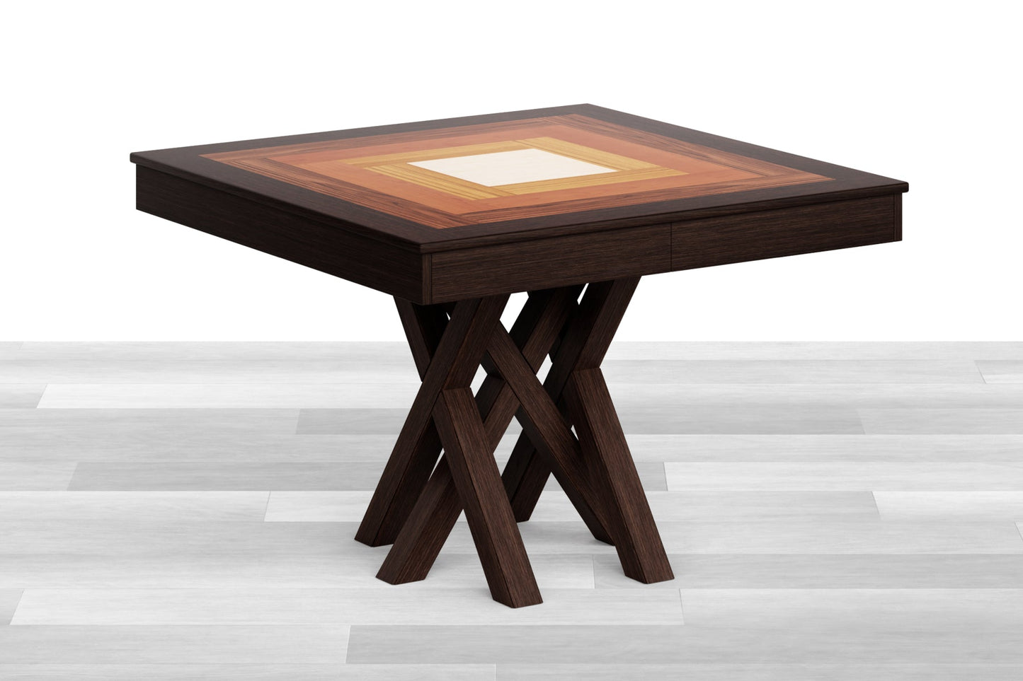 TAVOLO ALLUNGABILE DESIGN QUADRATO Top Intarsiato - 8/10 posti