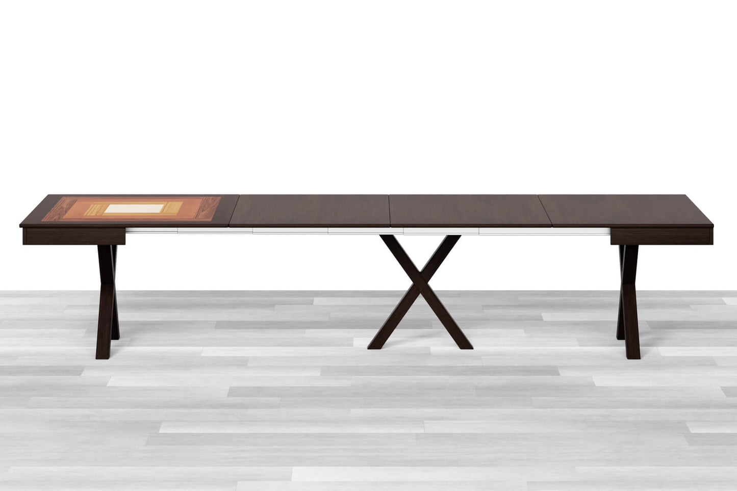 TAVOLO ALLUNGABILE DESIGN QUADRATO Top Intarsiato - 8/10 posti