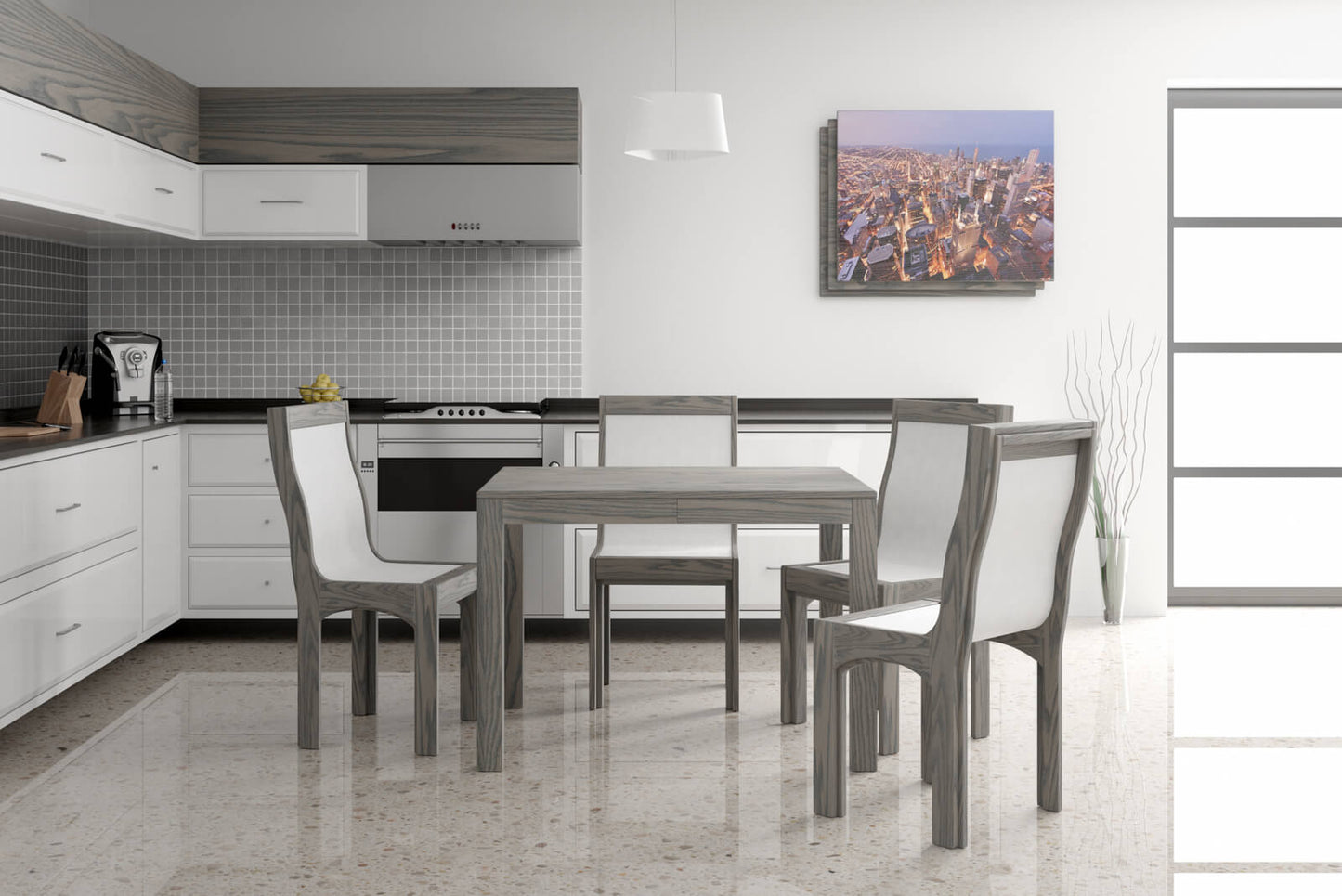 TAVOLO ALLUNGABILE MODERNO QUADRATO Laccato Opaco - 8/10 posti