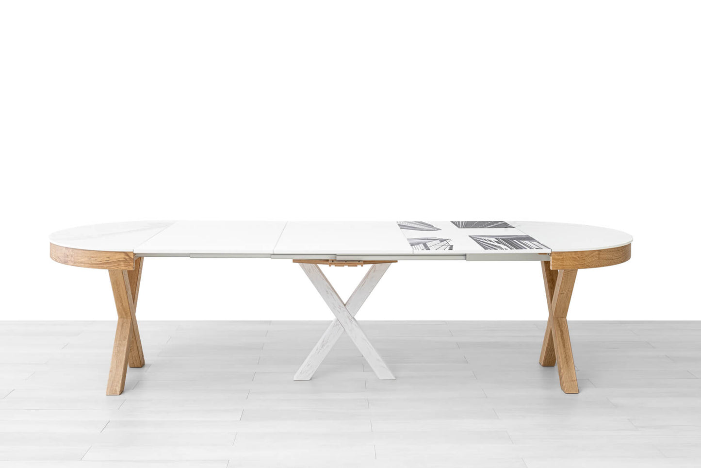 TAVOLO ALLUNGABILE Finitura Rovere e Gres 305cm - 14 posti