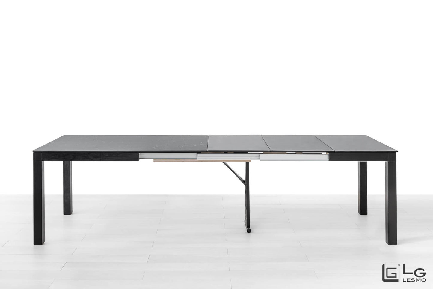 TAVOLO ALLUNGABILE Finitura Rovere Spazzolato Nero e HPL 293cm - 16 posti