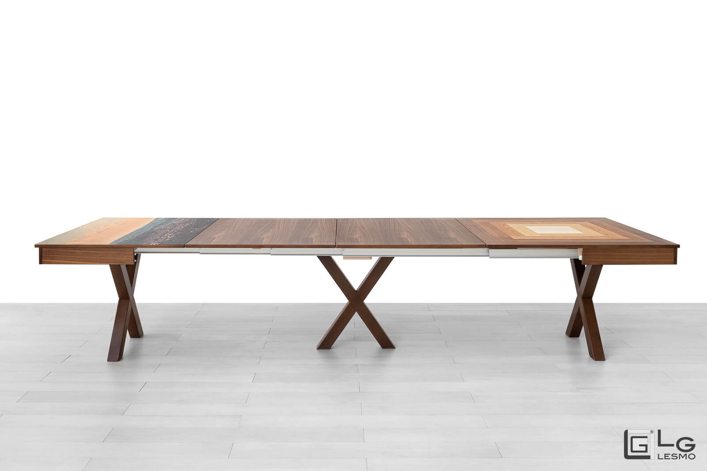 TAVOLO ALLUNGABILE Finitura Noce Canaletto 365cm - 16 posti