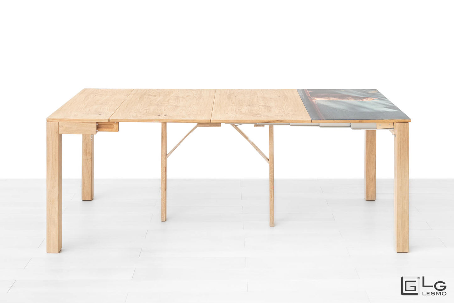 CONSOLLE ALLUNGABILE Finitura Rovere Grezzo 206cm - 10 posti