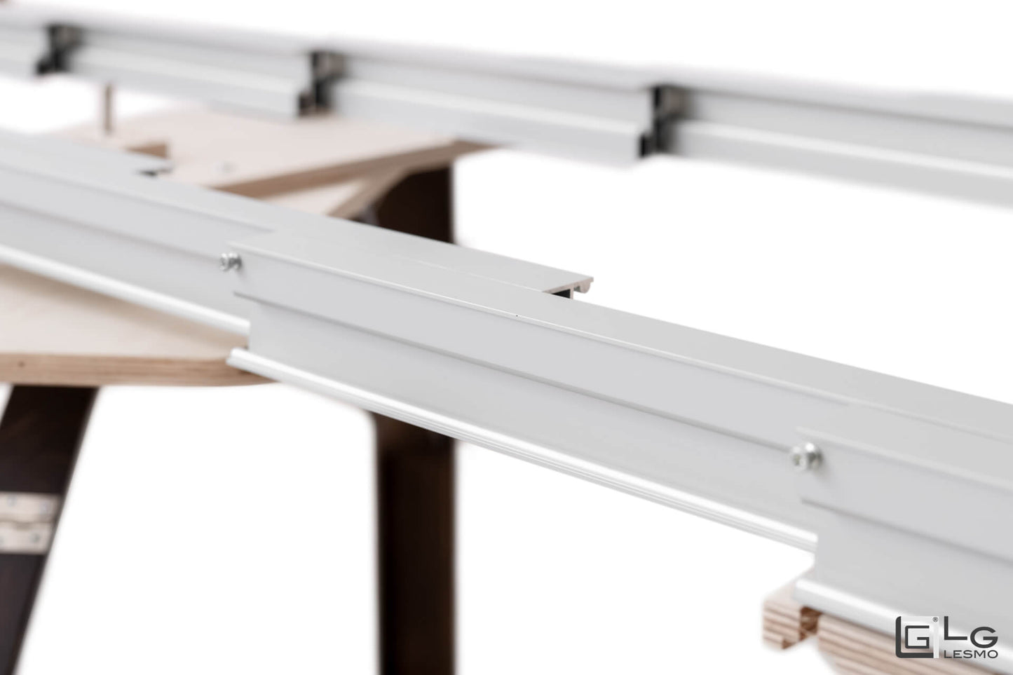 CONSOLLE ALLUNGABILE Finitura Frassino Caffè 319cm - 14 posti