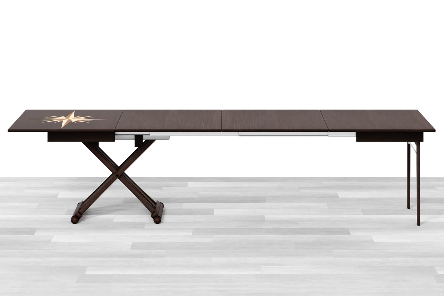 TAVOLINO ESTENSIBILE PLUS Top Intarsiato - 14/16 posti