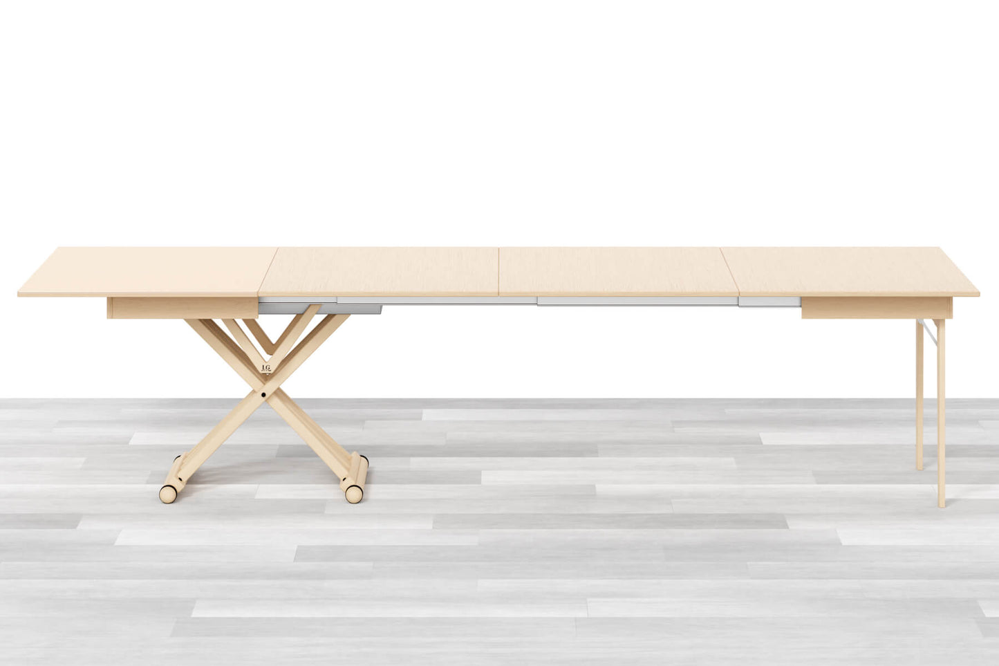 TAVOLINO ESTENSIBILE PLUS Top Cristallo - 14/16 posti