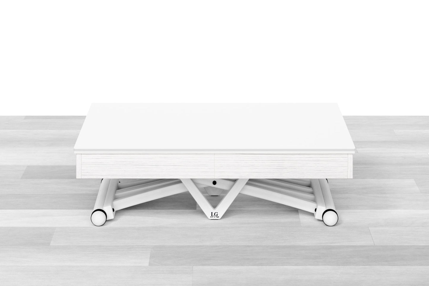 TAVOLINO ESTENSIBILE PLUS Top Cristallo - 14/16 posti