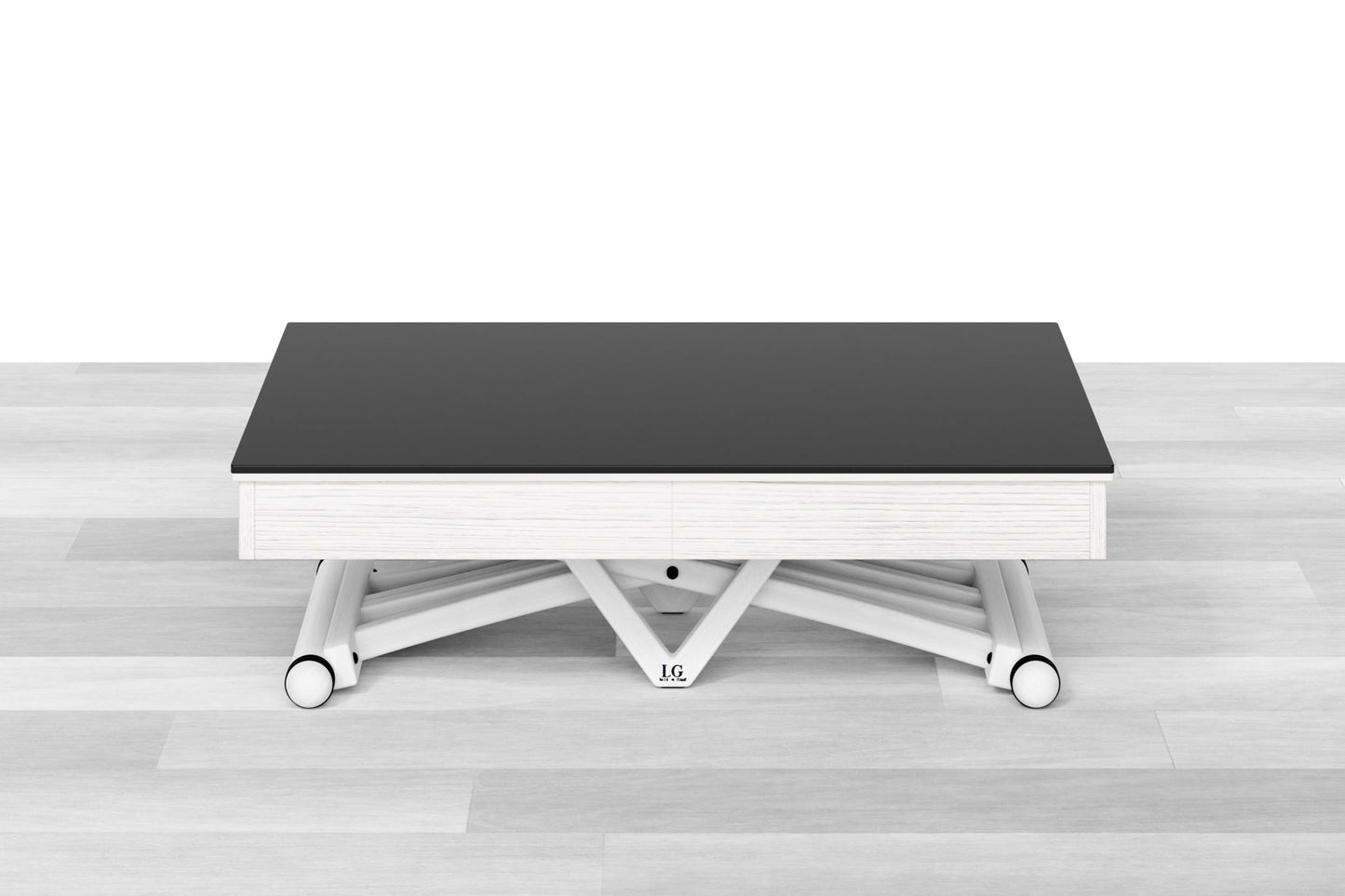 TAVOLINO ESTENSIBILE PLUS Top Cristallo - 14/16 posti