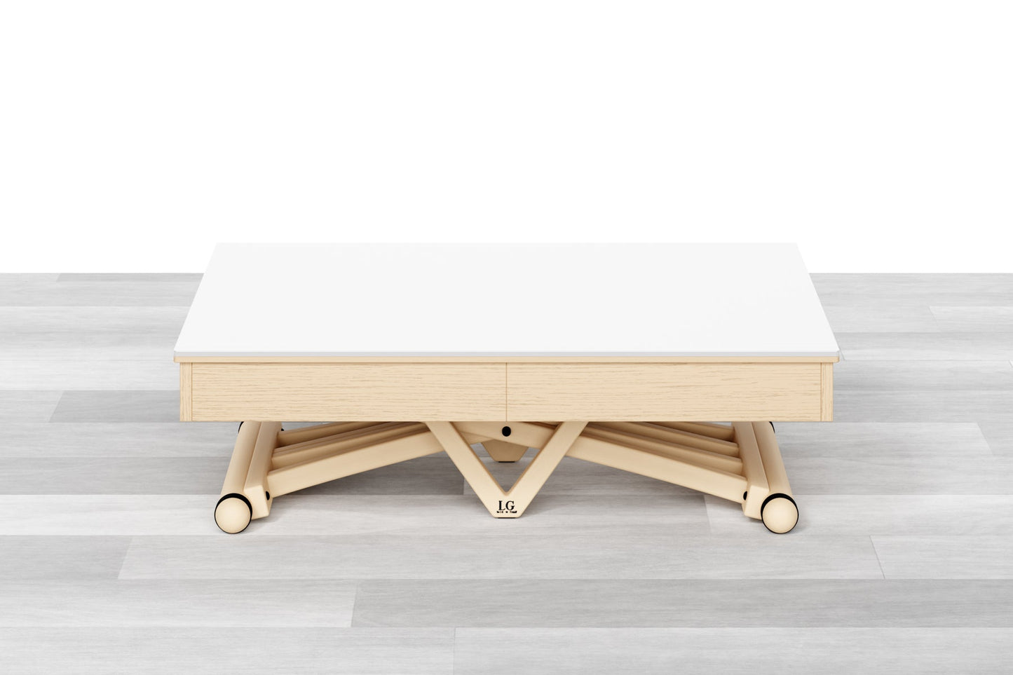 TAVOLINO ESTENSIBILE PLUS Top Cristallo - 14/16 posti