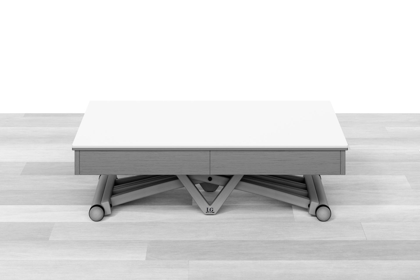 TAVOLINO ESTENSIBILE PLUS Top Cristallo - 14/16 posti
