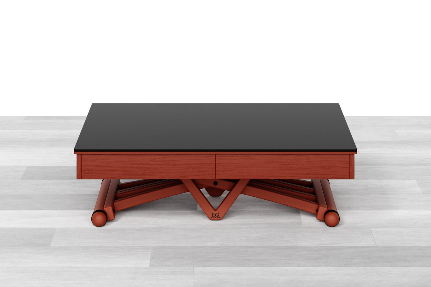 TAVOLINO ESTENSIBILE PLUS Top Cristallo - 14/16 posti