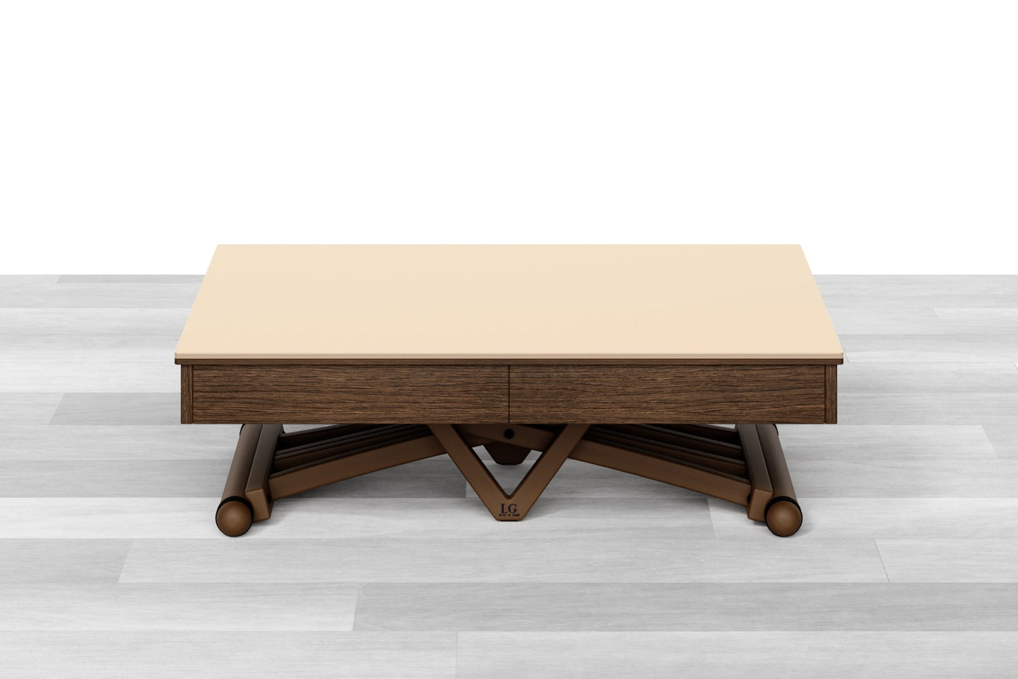 TAVOLINO ESTENSIBILE PLUS Top Cristallo - 14/16 posti