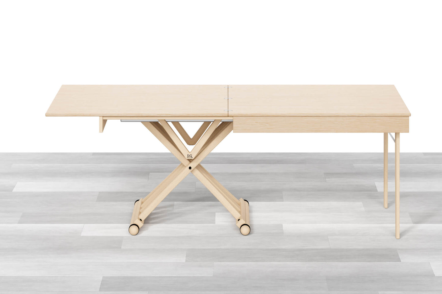 TAVOLINO TRASFORMABILE Top Intarsiato - 8/10 posti