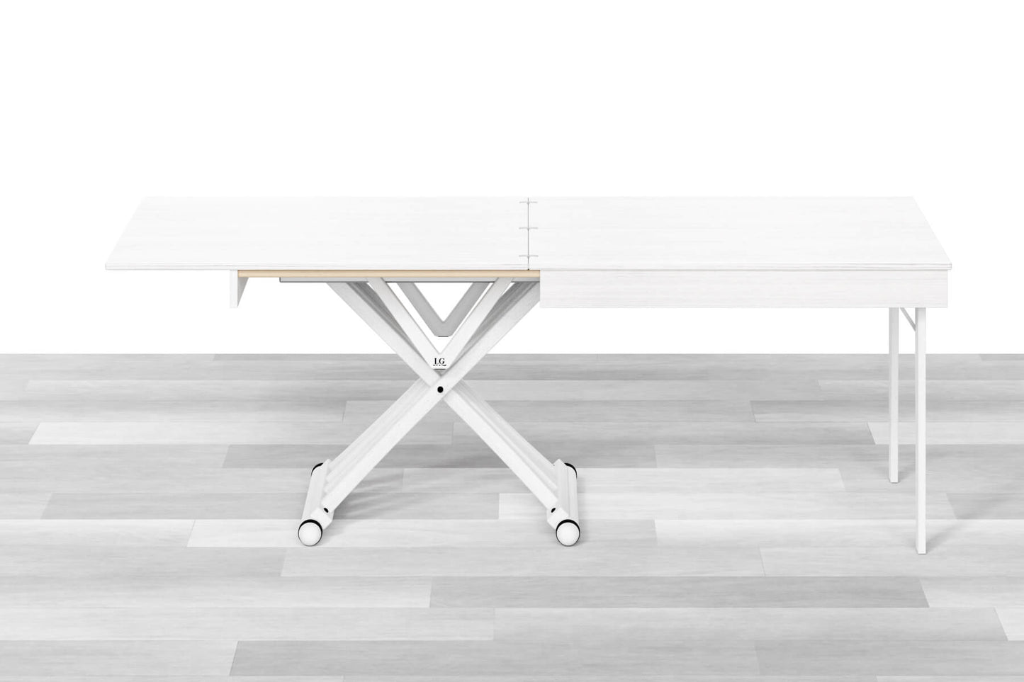 TAVOLINO TRASFORMABILE Top Cristallo - 8/10 posti