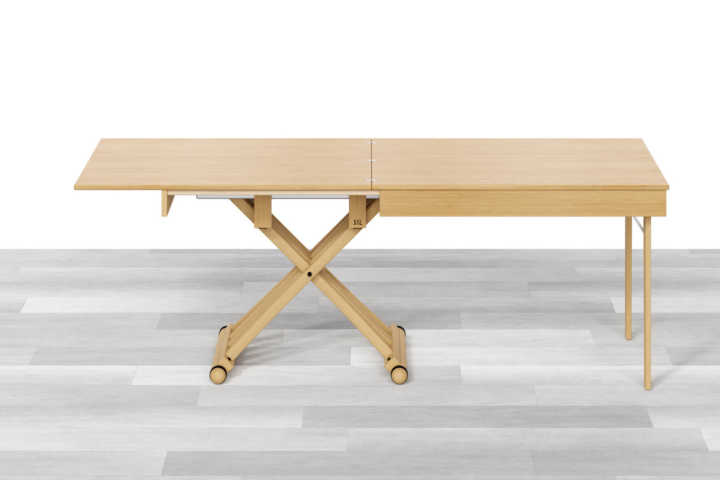TAVOLINO TRASFORMABILE Top Intarsiato - 8/10 posti
