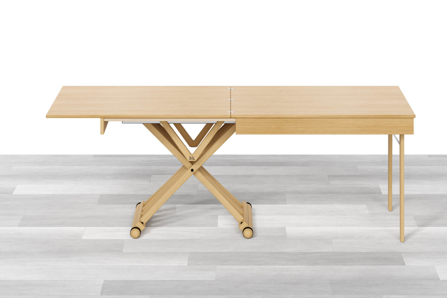 TAVOLINO TRASFORMABILE Top Intarsiato - 8/10 posti