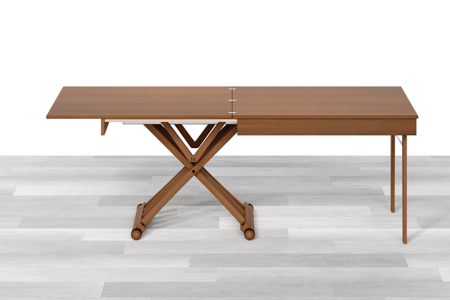 TAVOLINO TRASFORMABILE Top Intarsiato - 8/10 posti