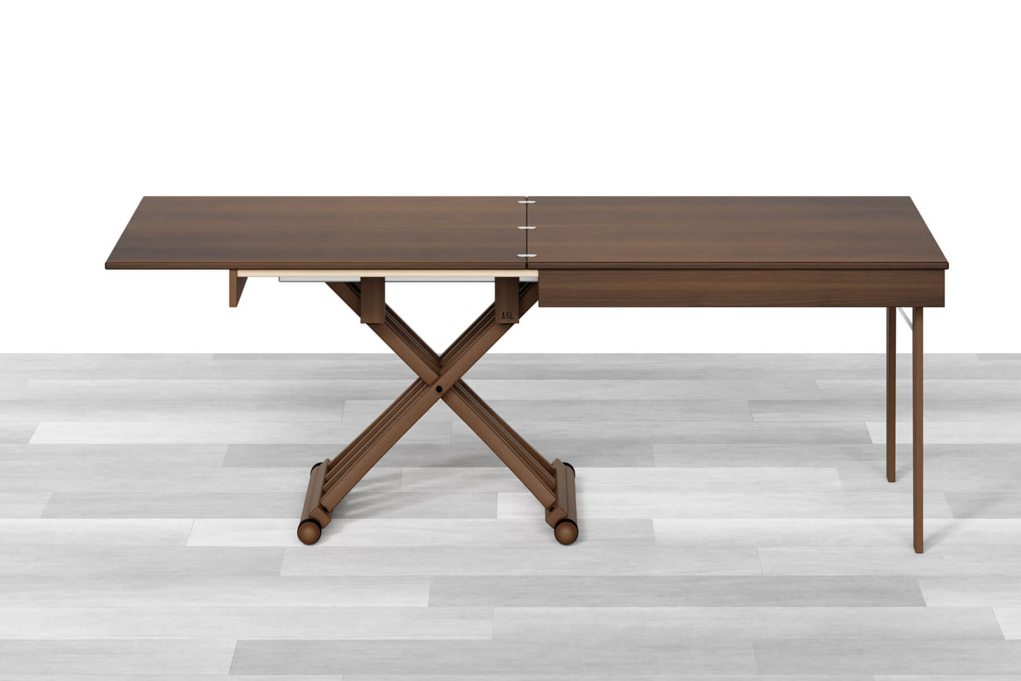 TAVOLINO TRASFORMABILE Top Intarsiato - 8/10 posti