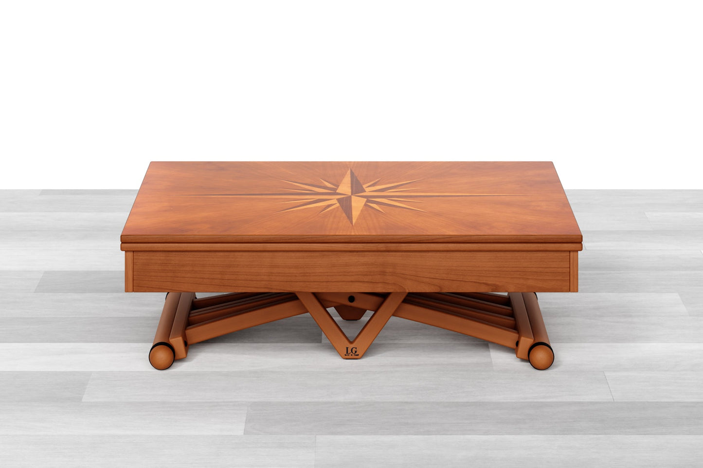 TAVOLINO TRASFORMABILE Top Intarsiato - 4/6 posti