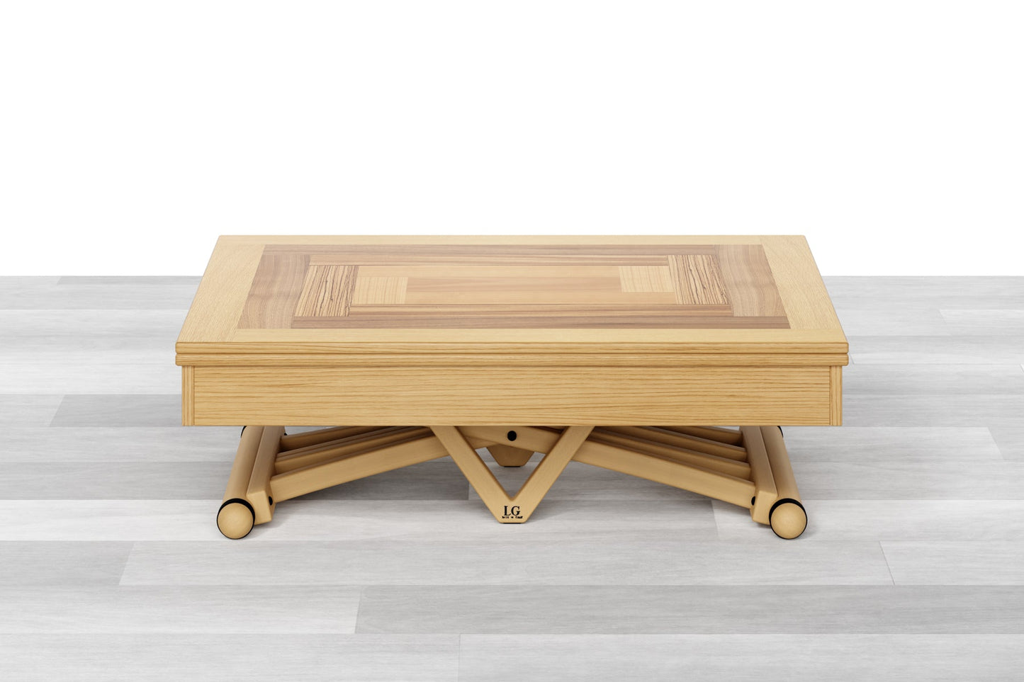 TAVOLINO TRASFORMABILE Top Intarsiato - 8/10 posti