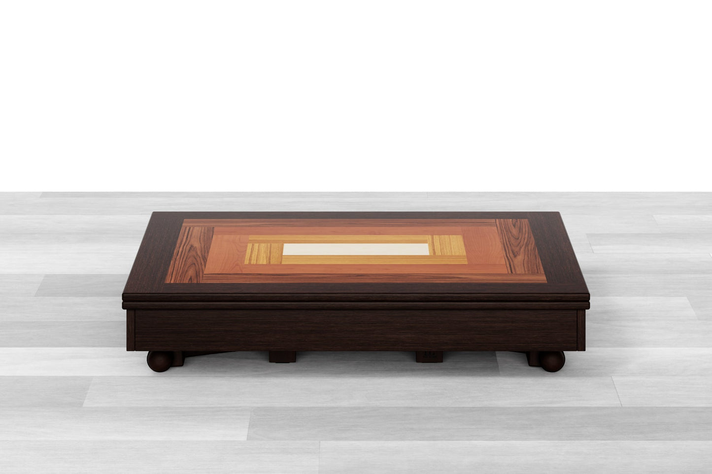 TAVOLINO TRASFORMABILE Top Intarsiato - 8/10 posti