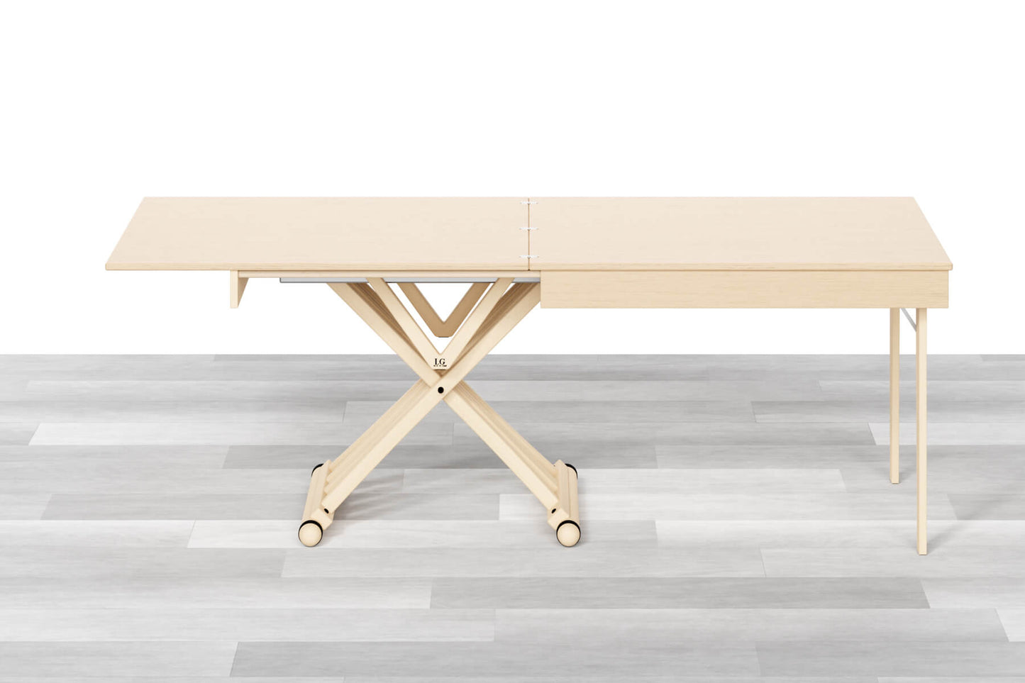 TAVOLINO TRASFORMABILE Top Cristallo - 8/10 posti