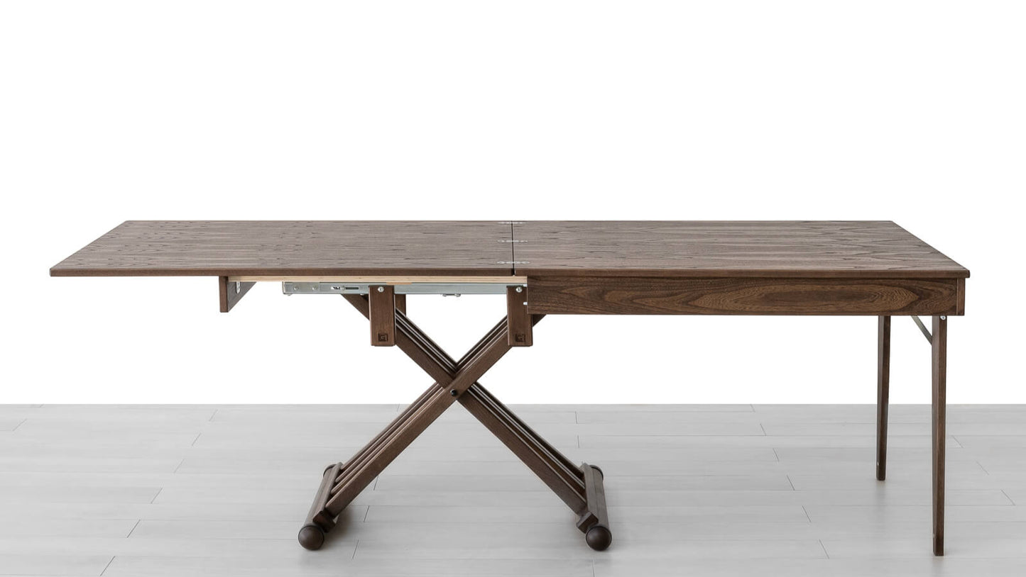 TAVOLINO TRASFORMABILE Finitura Olmo Caffè 220cm - 10 posti
