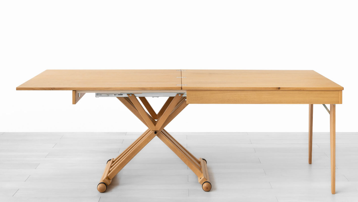 TAVOLINO TRASFORMABILE Finitura Rovere 220cm - 10 posti