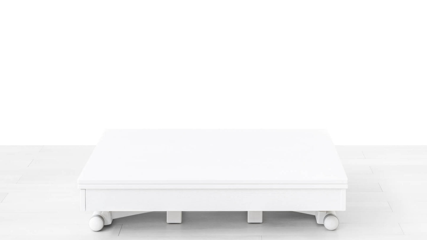 TAVOLINO TRASFORMABILE Finitura Rovere Bianco 220cm - 10 posti