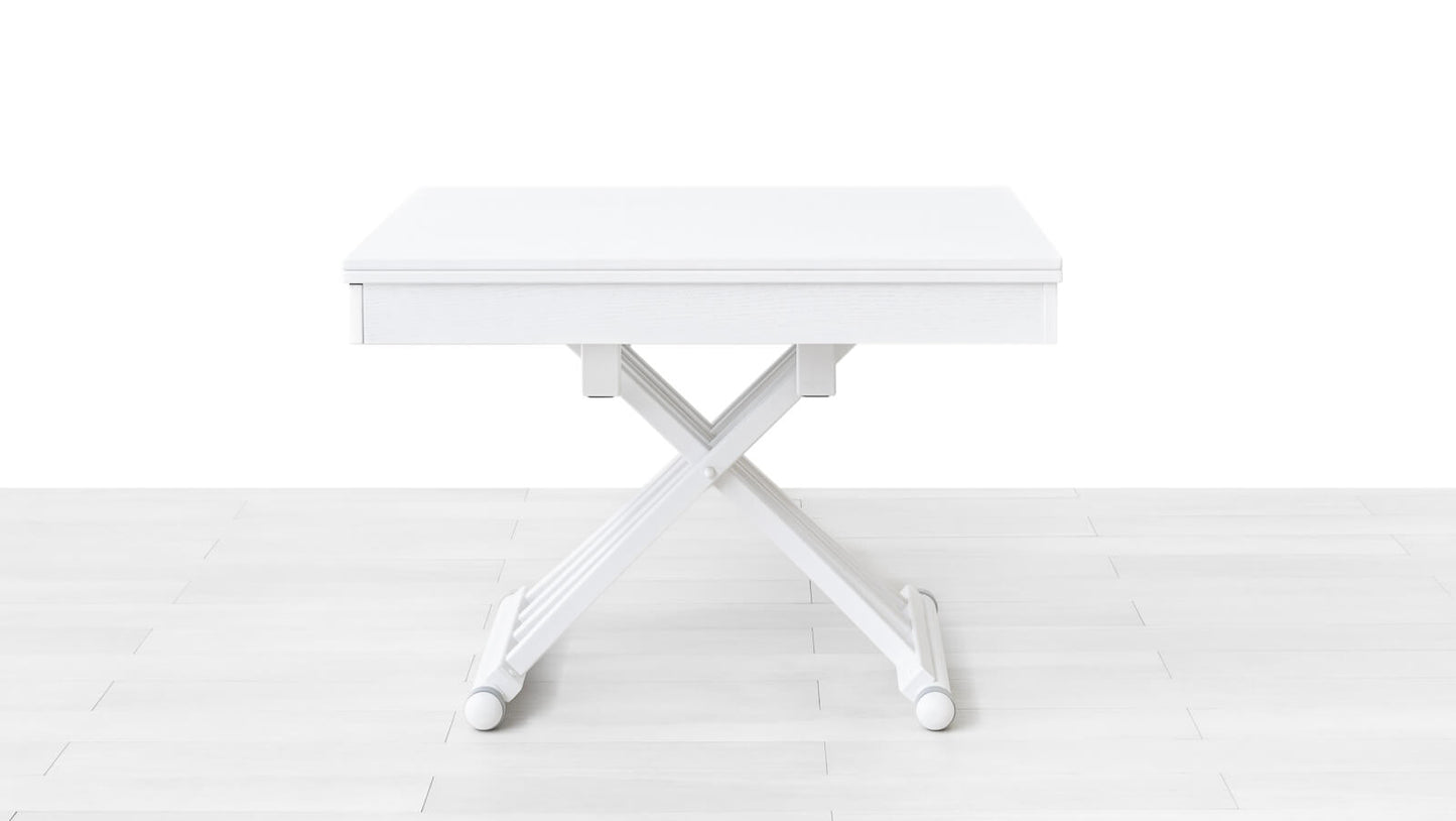 TAVOLINO TRASFORMABILE Finitura Rovere Bianco 220cm - 10 posti