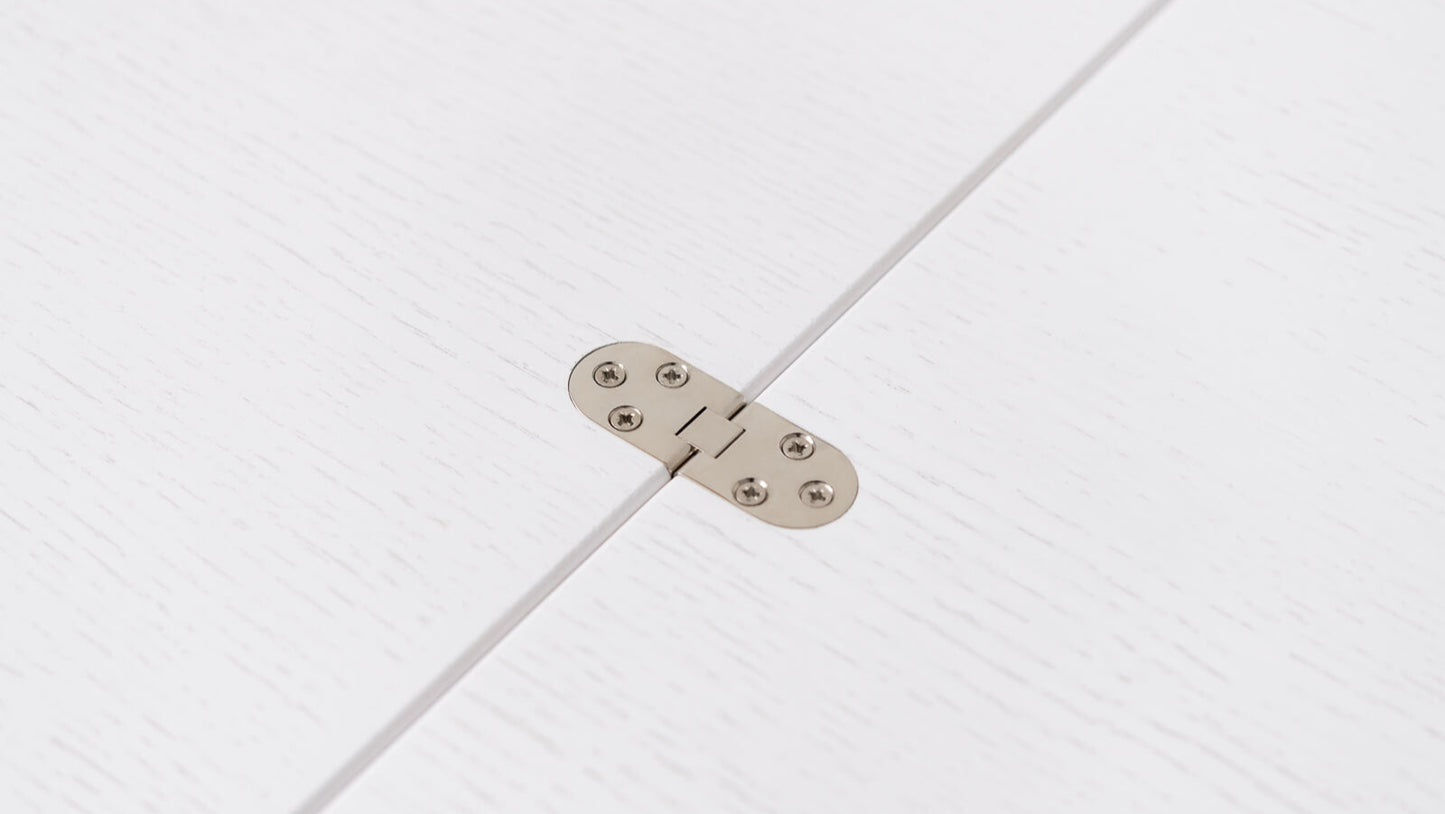 TAVOLINO TRASFORMABILE Finitura Rovere Bianco 220cm - 10 posti