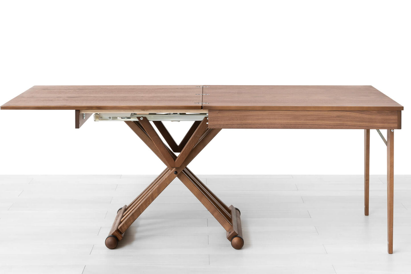 TAVOLINO TRASFORMABILE Finitura Noce Canaletto Natur Wood 200cm - 8 posti