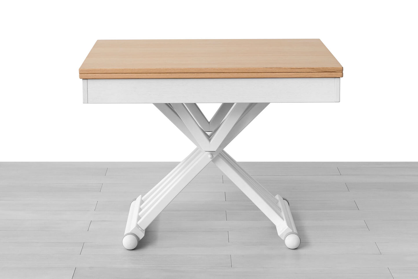 TAVOLINO TRASFORMABILE Finitura Rovere e Rovere Bianco 152cm - 6 posti