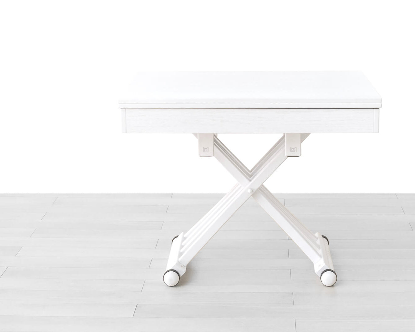TAVOLINO TRASFORMABILE Finitura Rovere Bianco 152cm - 6 posti