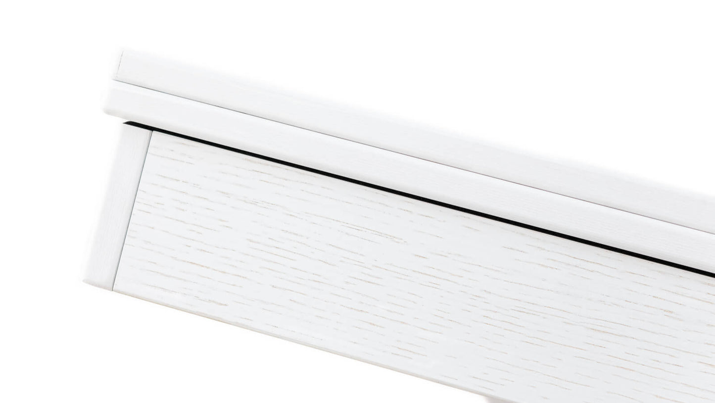 TAVOLINO TRASFORMABILE Finitura Rovere Bianco 152cm - 6 posti