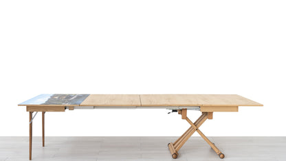 TAVOLINO ESTENSIBILE Finitura Rovere Grezzo 304cm - 14 posti