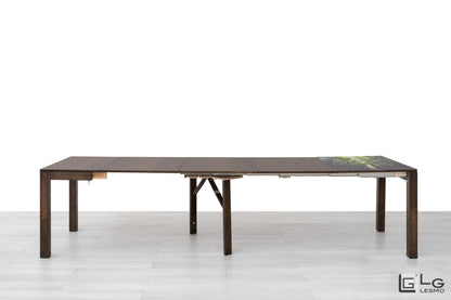 CONSOLLE ALLUNGABILE Finitura Frassino Caffè 319cm - 14 posti