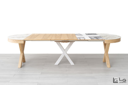 TAVOLO ALLUNGABILE Finitura Rovere e Gres 305cm - 14 posti