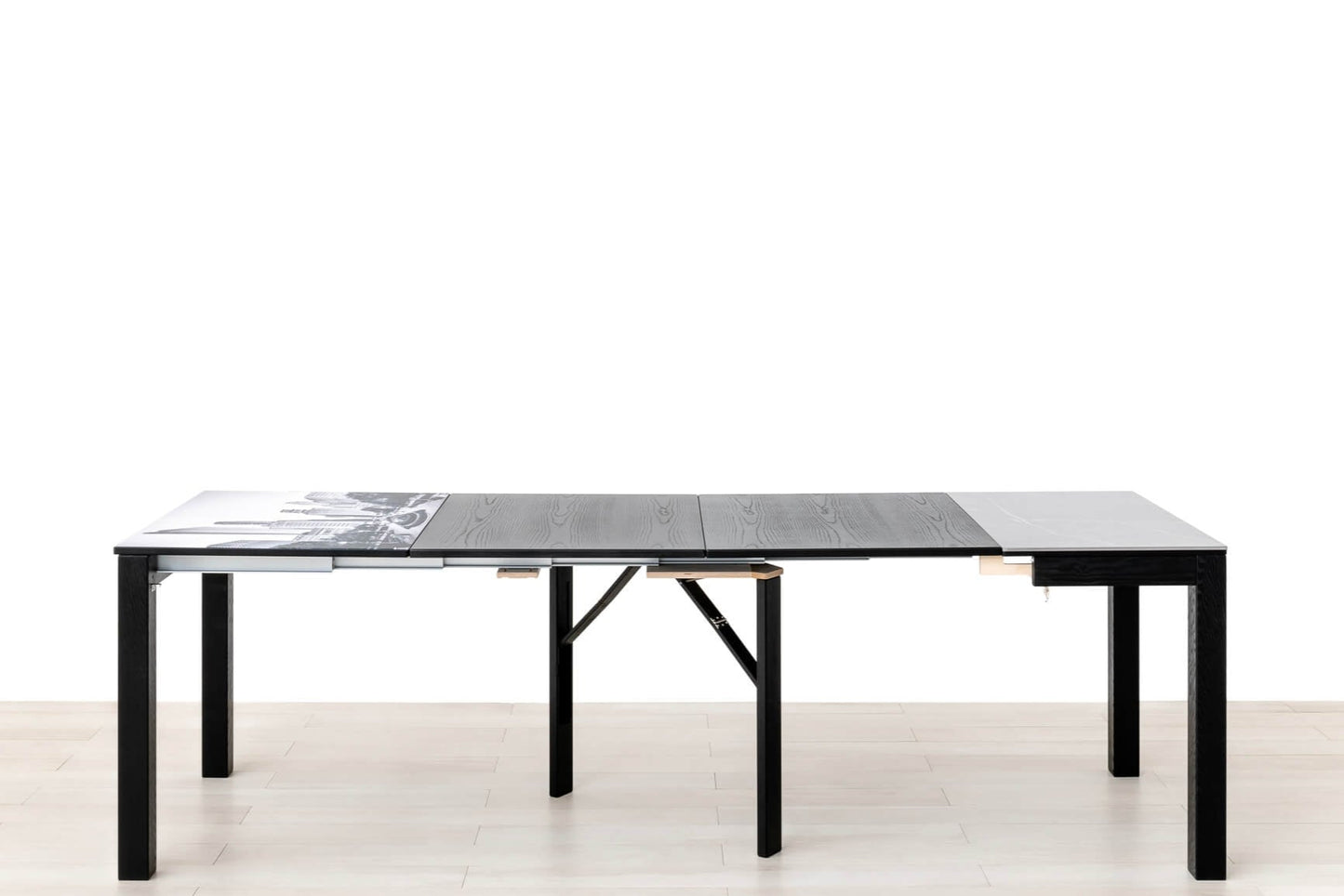 CONSOLLE ALLUNGABILE Finitura Frassino Nero 252cm - 12 posti