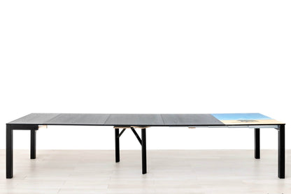 CONSOLLE ALLUNGABILE Finitura Frassino Nero 383cm - 16 posti