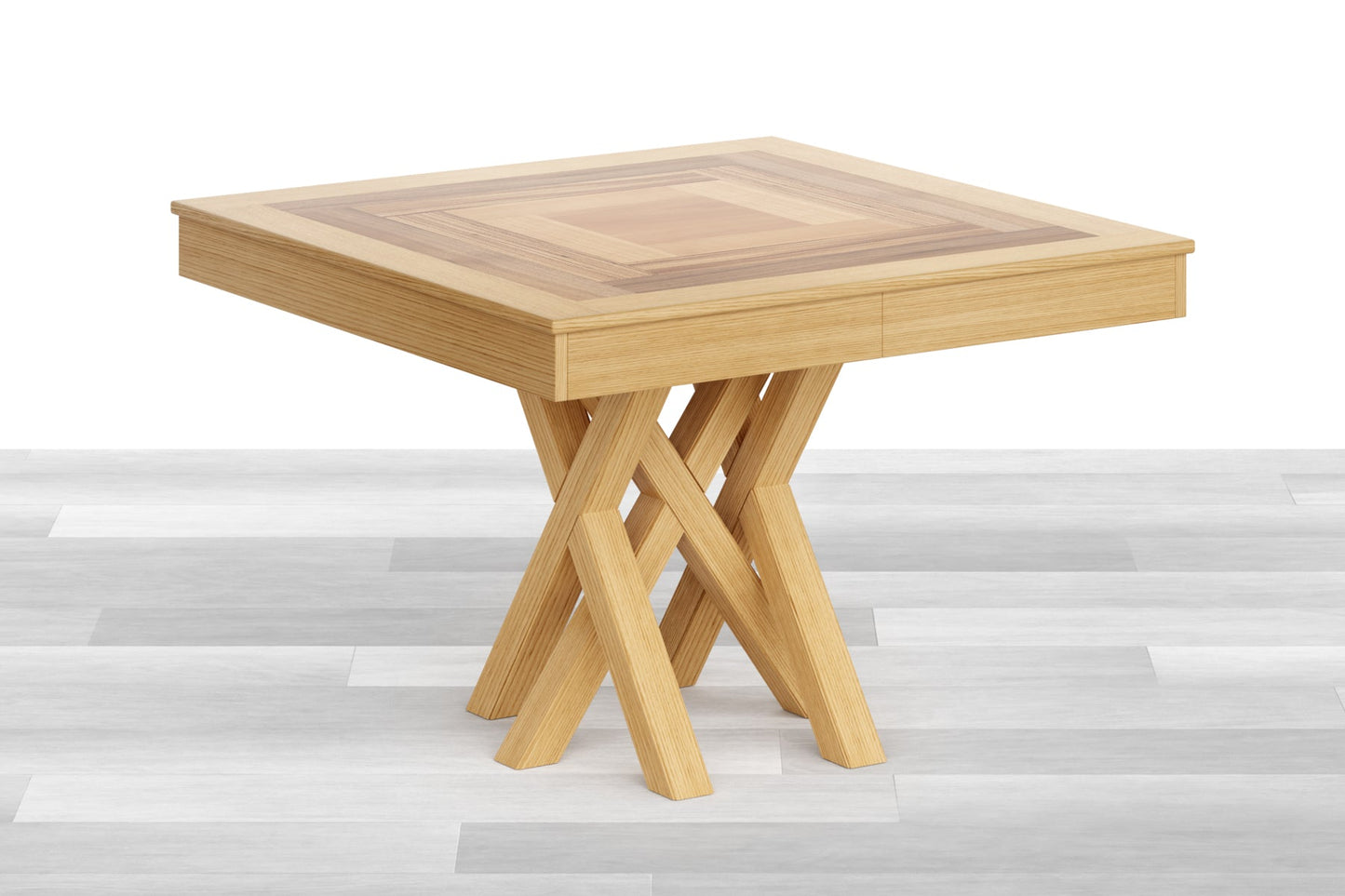 TAVOLO ALLUNGABILE DESIGN QUADRATO Top Intarsiato - 8/10 posti
