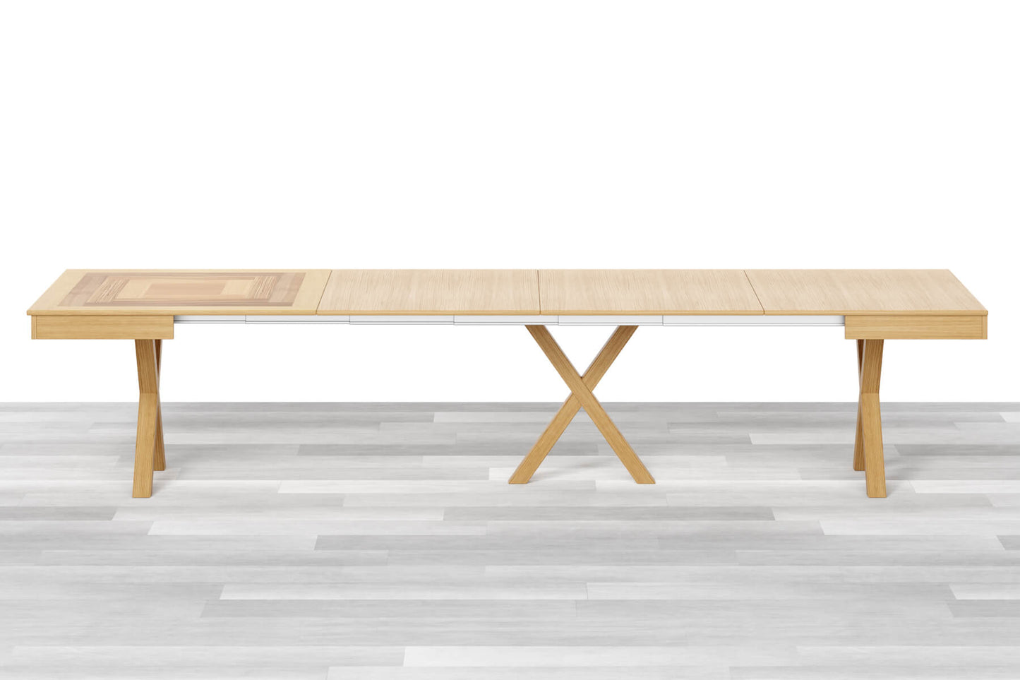 TAVOLO ALLUNGABILE DESIGN QUADRATO Top Intarsiato - 8/10 posti
