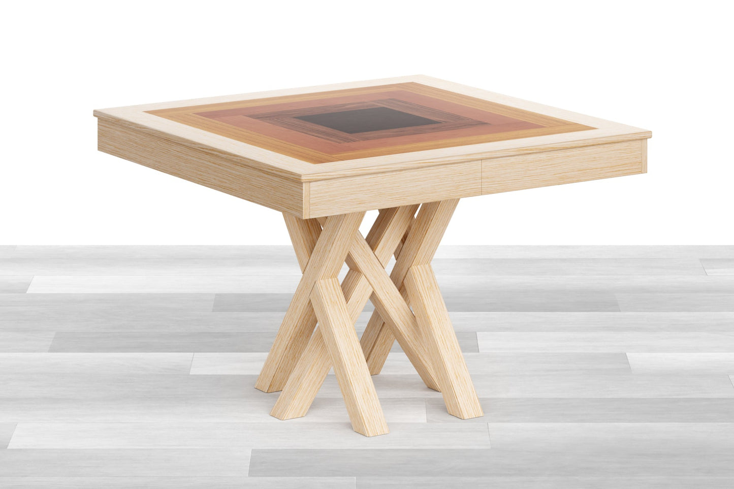 TAVOLO ALLUNGABILE DESIGN QUADRATO Top Intarsiato - 8/10 posti