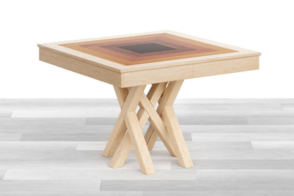 TAVOLO ALLUNGABILE DESIGN QUADRATO Top Intarsiato - 8/10 posti