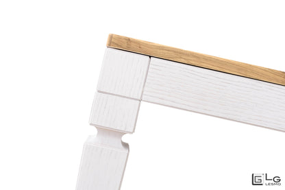 TAVOLO ALLUNGABILE Finitura Rovere Grezzo e Bianco 293cm - 14 posti