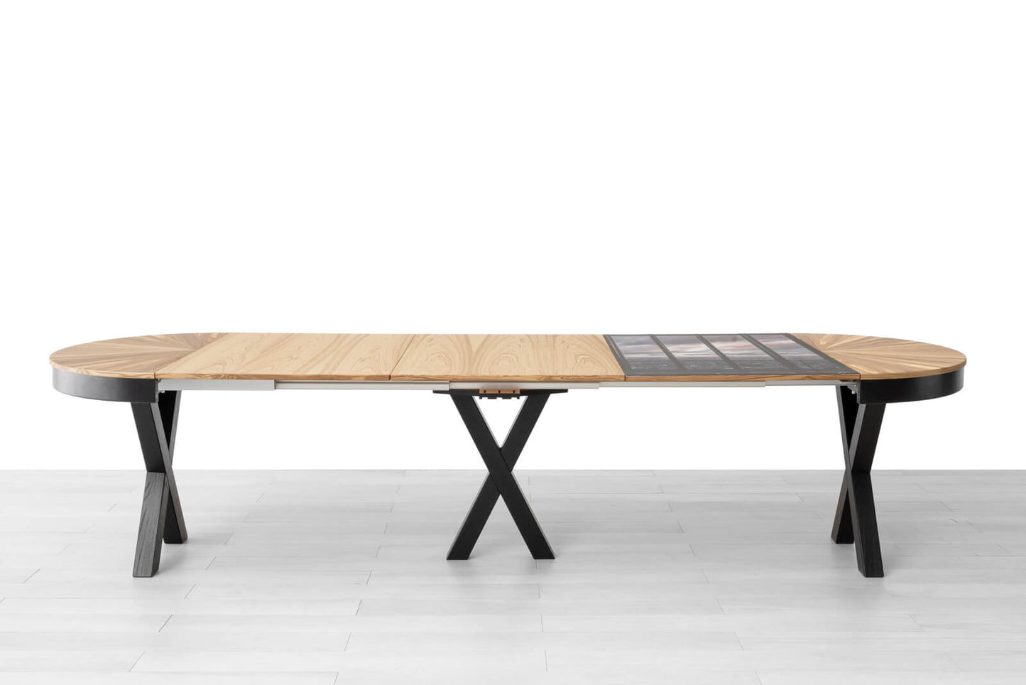 TAVOLO ALLUNGABILE Finitura Frassino Olivato e Frassino Nero 328cm - 14 posti